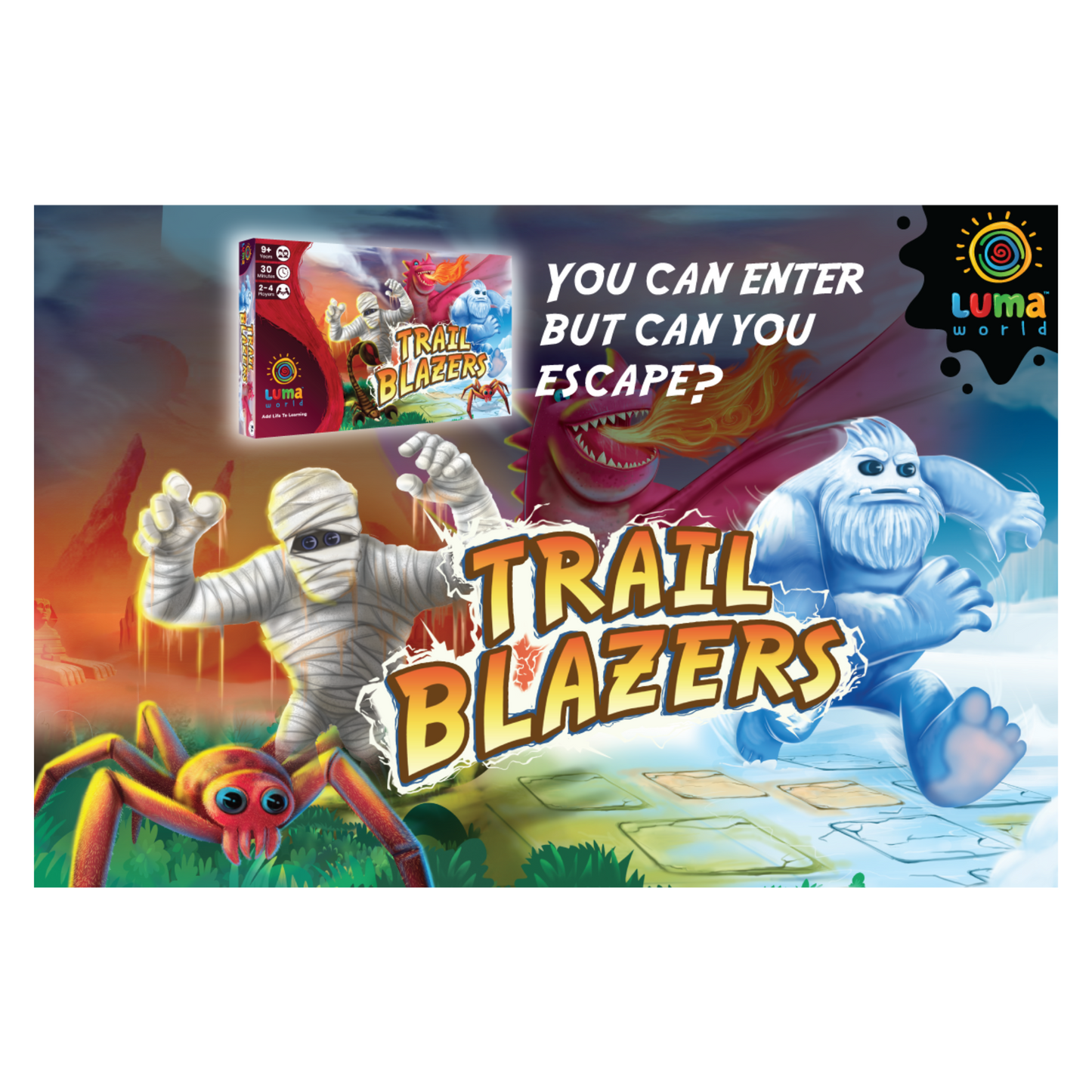 Trail Blazers: A Memory + Strategy Board Game - Age 9+
