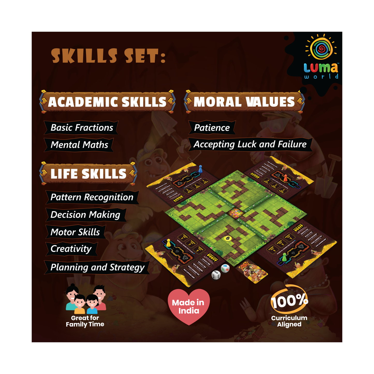 Crafty Puggles game, aiding kids in learning basic fractions through gameplay.