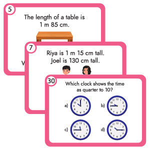 Professor Henry Flashcards set, teaching measurements, time and units.